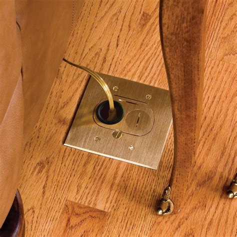 recessed floor electrical outlet box